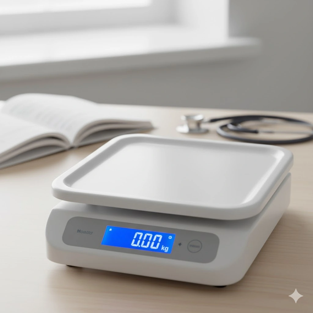 Balança simbolizando equilíbrio no acompanhamento do peso