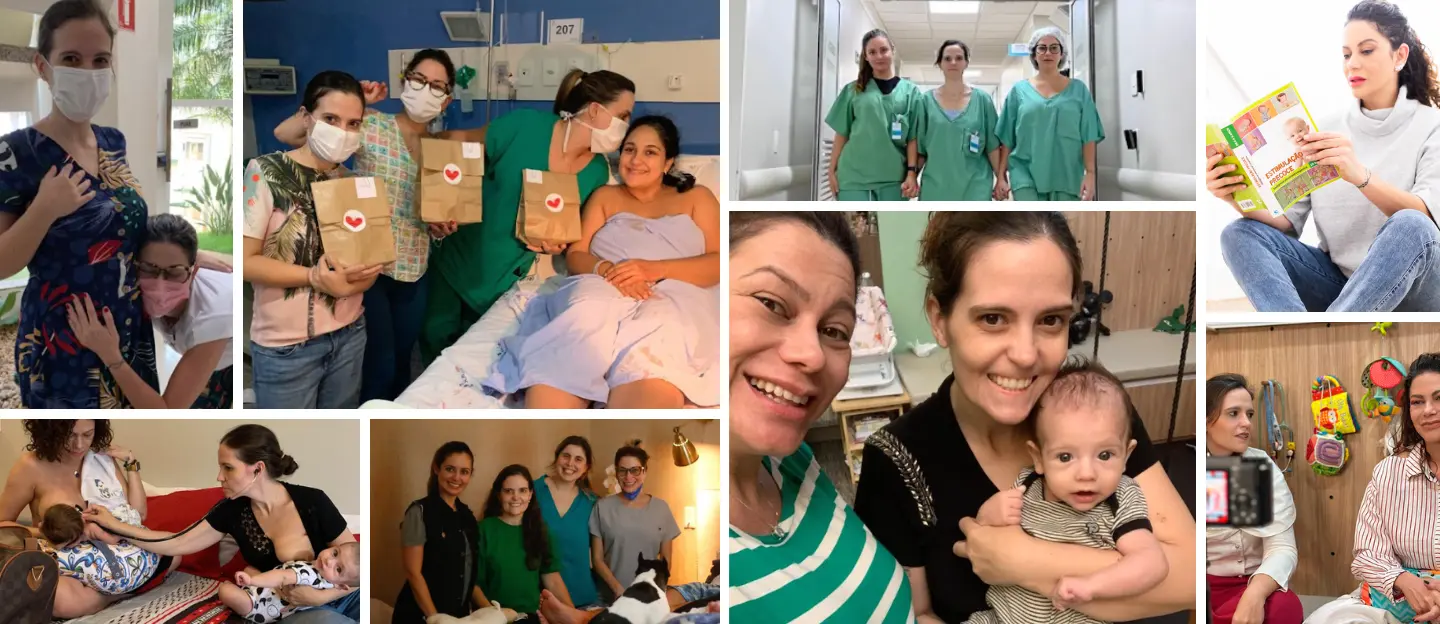 Profissional de saúde avaliando recém-nascido